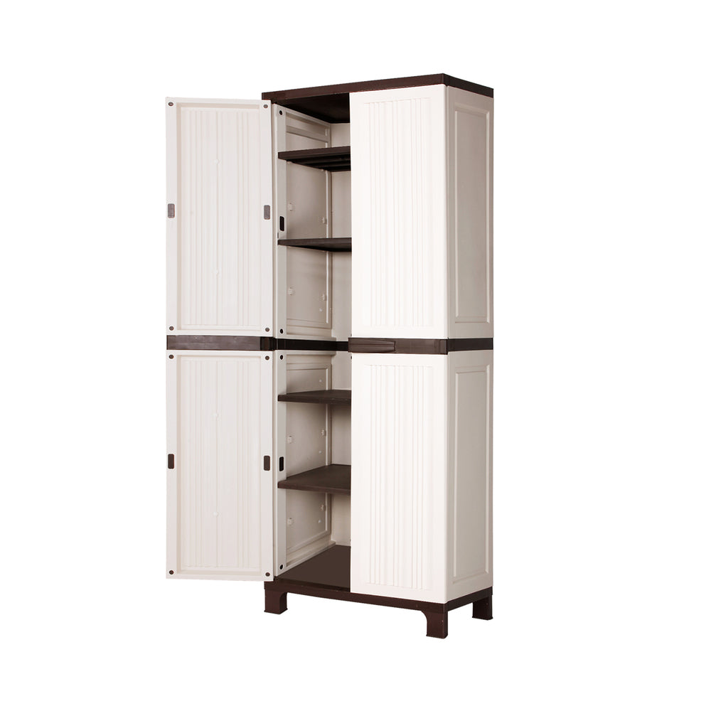 Outdoor Storage Cabinet Box Garage Garden Cupboard Adjustable Lockable