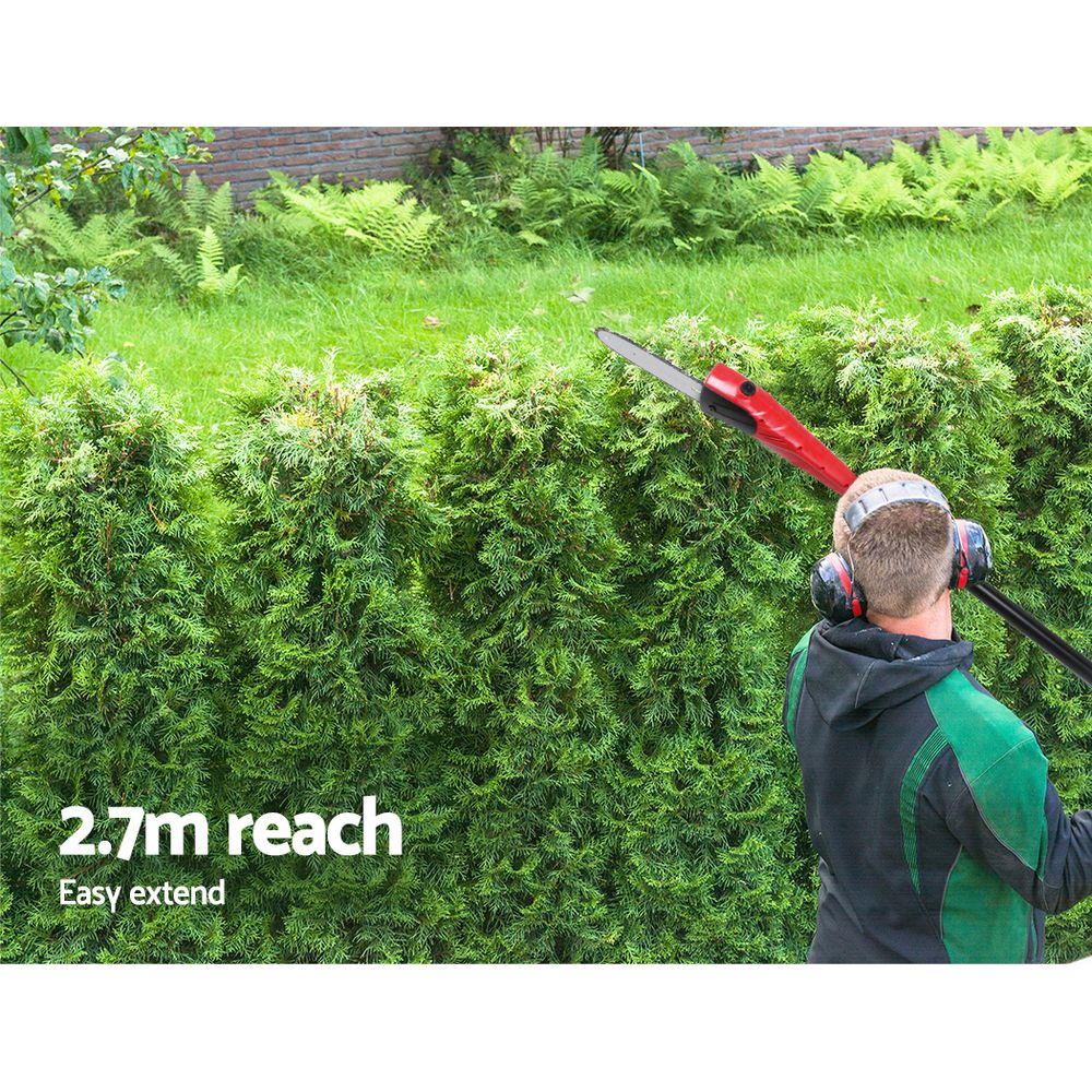 Chainsaw Cordless Pole Chain Saw 20V 8In Pruner 2.7M Long Reach Battery