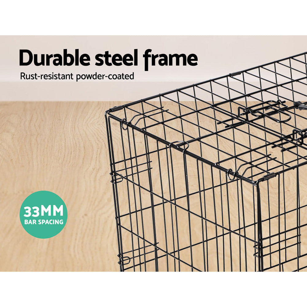 24" Dog Cage Crate Kennel 3 Doors