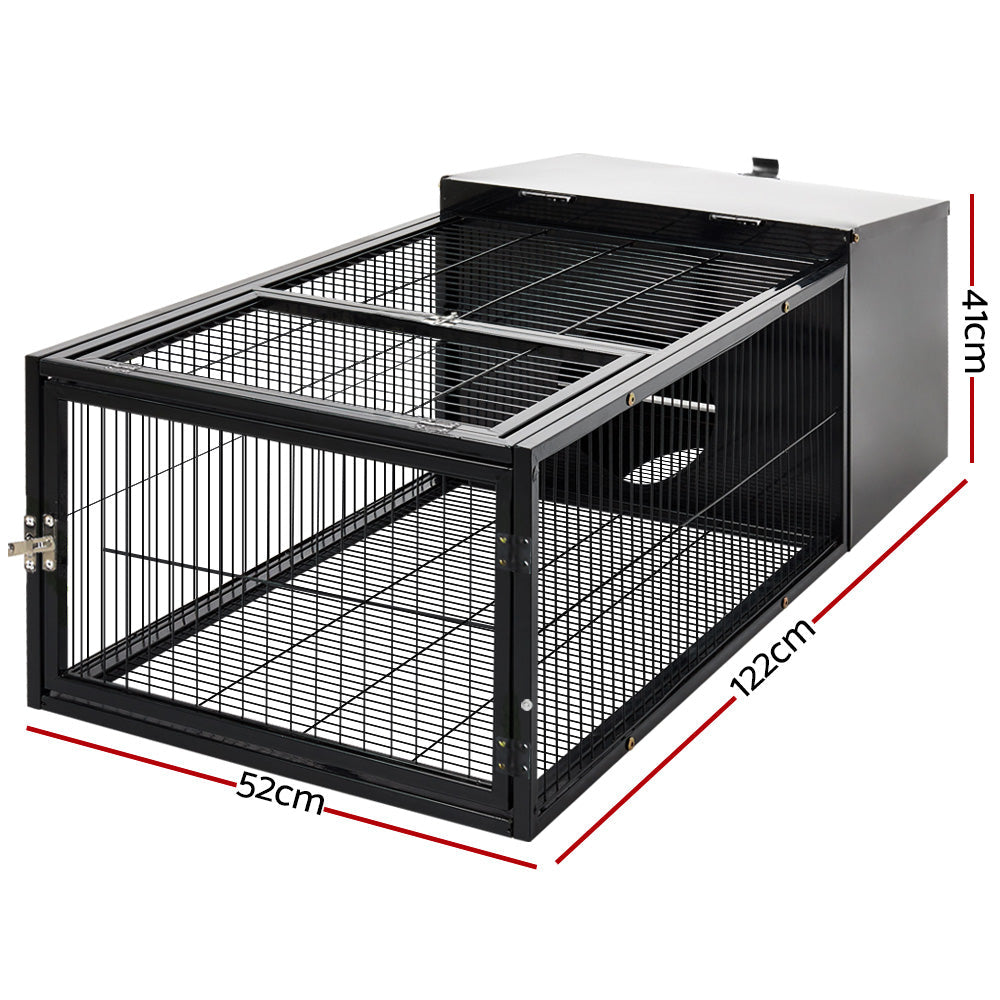 Rabbit Cage 122X52Cm Hutch Enclosure Carrier Metal