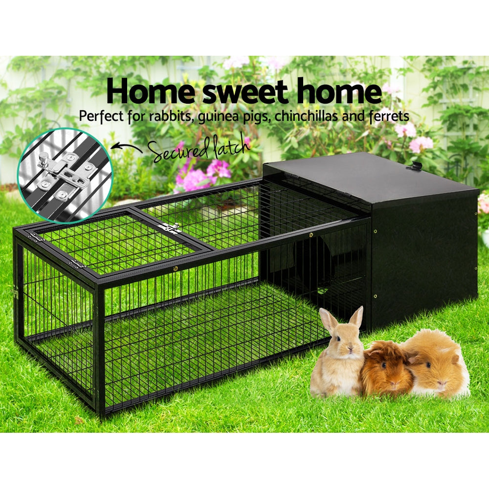 Rabbit Cage 122X52Cm Hutch Enclosure Carrier Metal