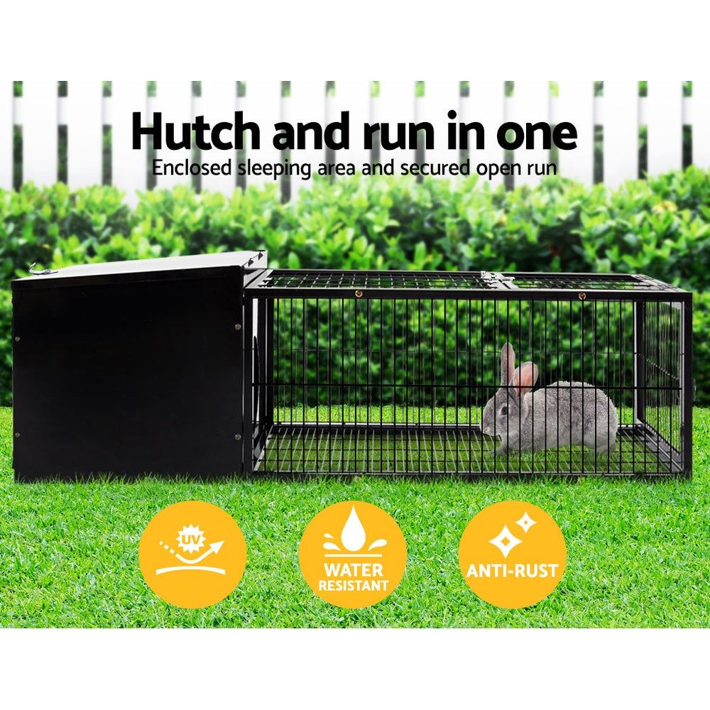 Rabbit Cage 122X52Cm Hutch Enclosure Carrier Metal