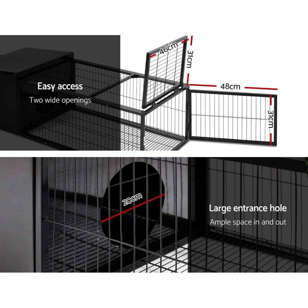 Rabbit Cage 122X52Cm Hutch Enclosure Carrier Metal