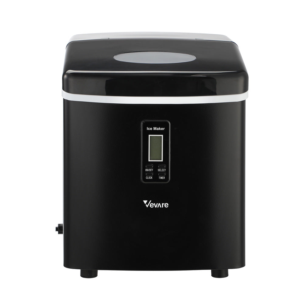 3L Portable Ice Maker with Ice Cube Scoop 15kg Black