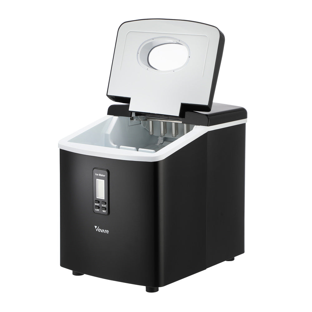 3L Portable Ice Maker with Ice Cube Scoop 15kg Black