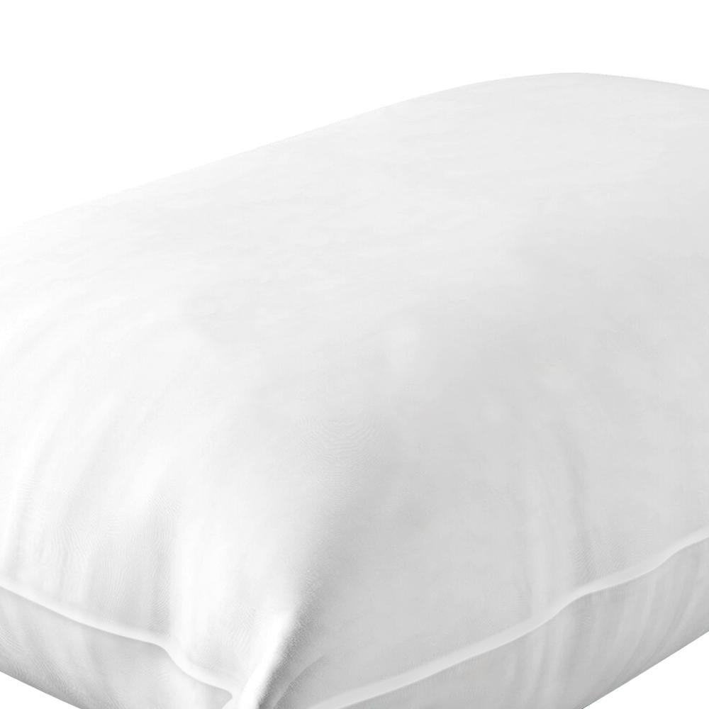 Simple Deals Pillow Goose Feather Down Standard Pillows Cotton Cover - Twin Pack