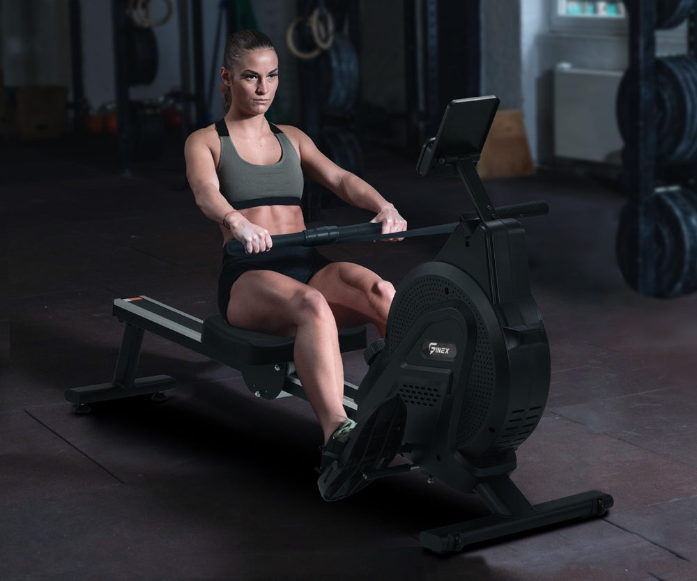 Rowing Machine Rower Magnetic Resistance Black