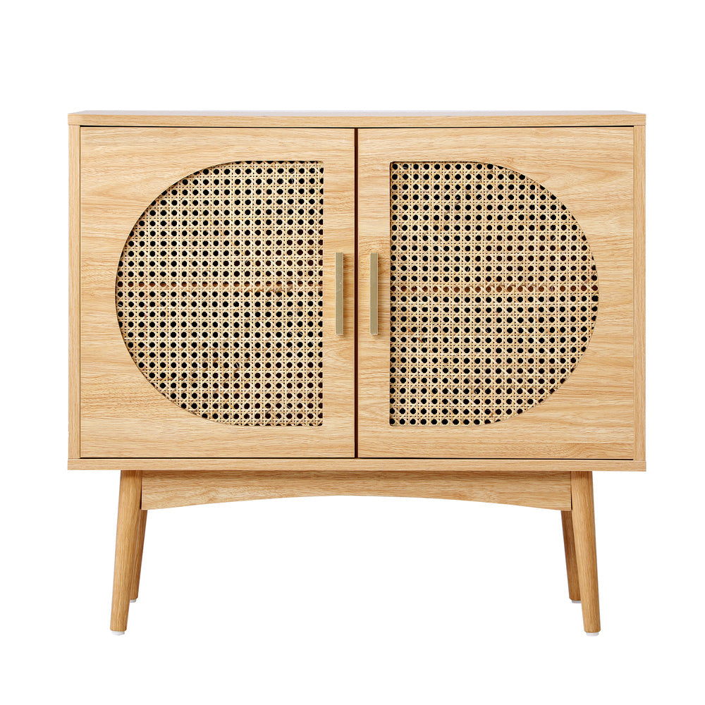 Sideboard Cabinet Buffet Rattan Furniture Cupboard Hallway Shelf Wood