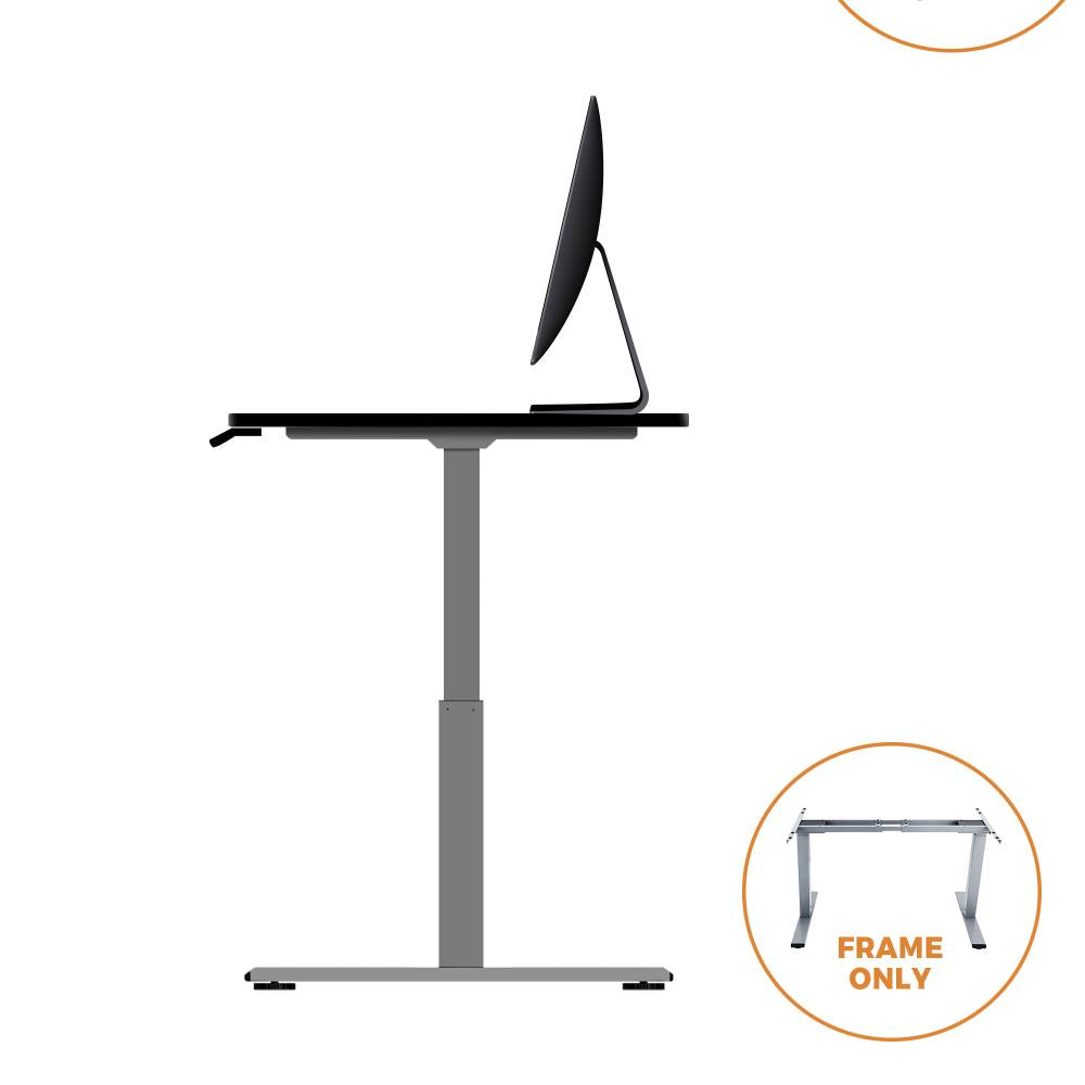 Office Standing Desk Frame Sit Table Leg Motorised Dual Motor Stand Grey(Frame Only)