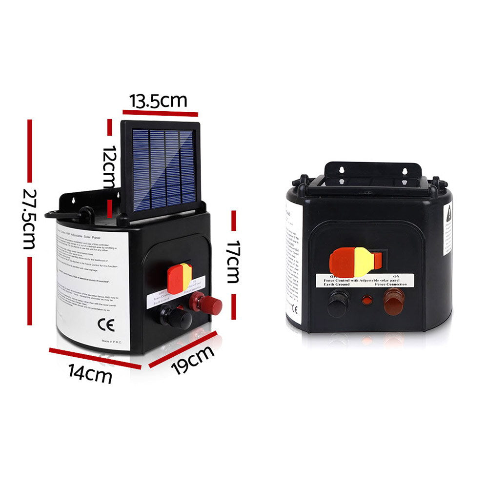 Fence Energiser 5Km Solar Powered 0.15J Electric Fencing Charger