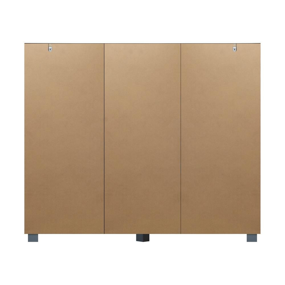 Shoes Cabinet Shoe Storage Rack Organiser Shelf 3 Doors 30 Pairs White