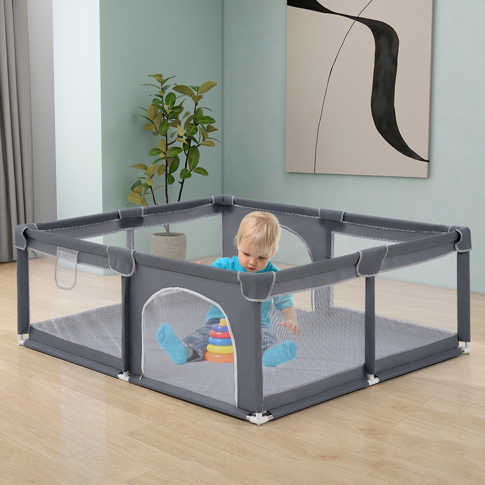 Kids Playpen Baby Safety Gate 2 Door 150x180cm