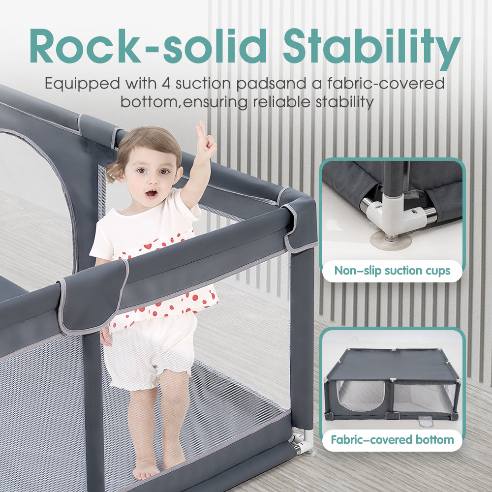 Kids Playpen Baby Safety Gate 2 Door 150x180cm