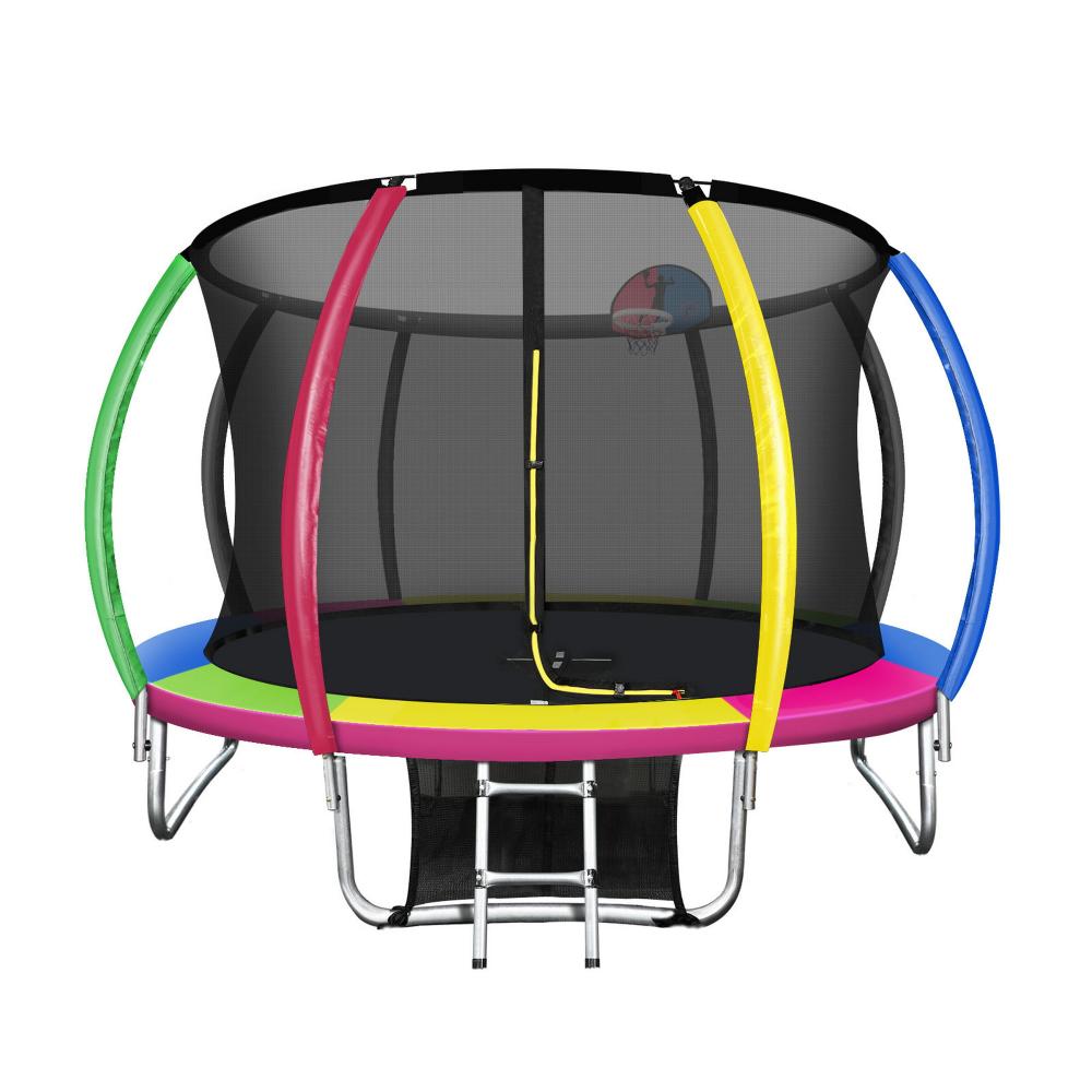 Mazam 10FT Trampoline Round Trampolines Kids Enclosure Safety Net Pad Outdoor