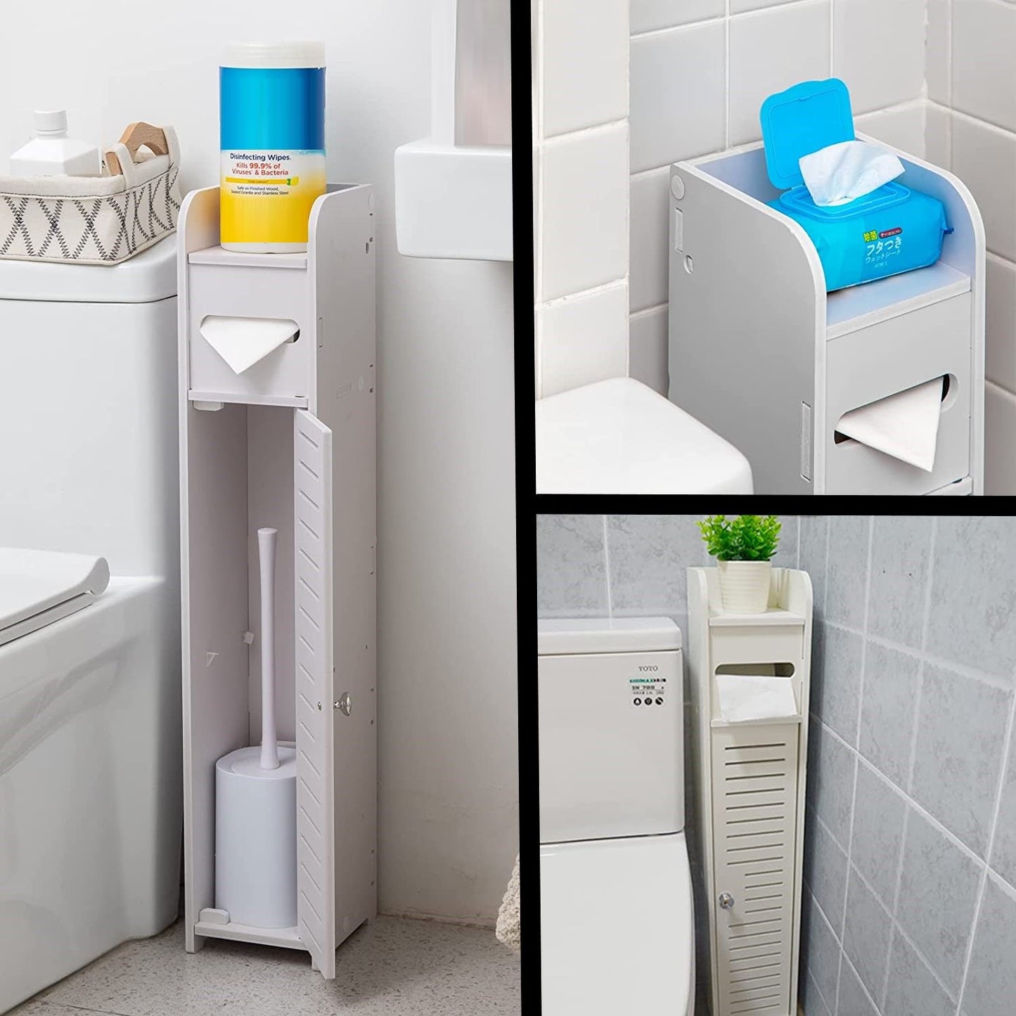 Toilet Paper Roll Holder For Bathroom (White, 80 Cm)