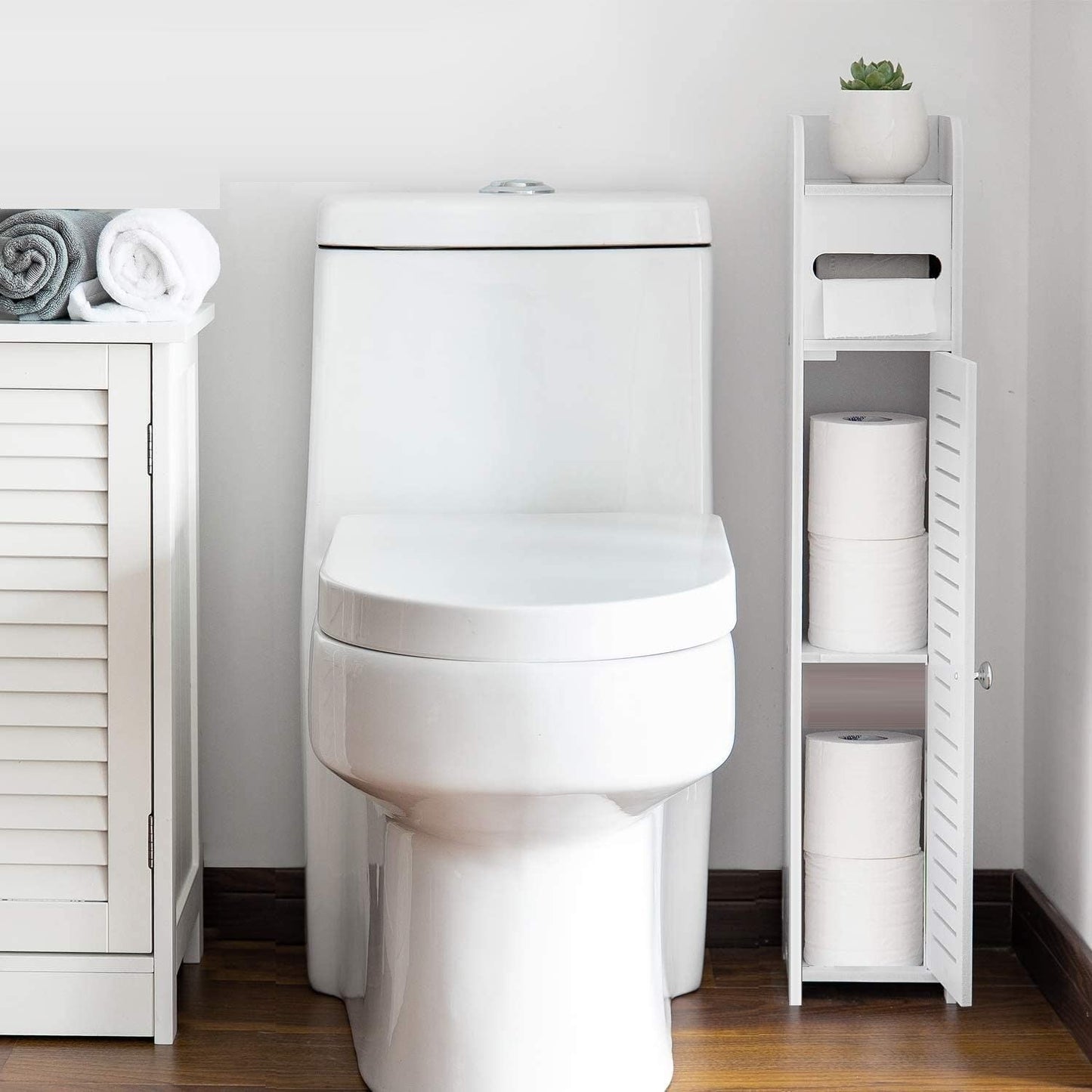 Toilet Paper Roll Holder For Bathroom (White, 80 Cm)