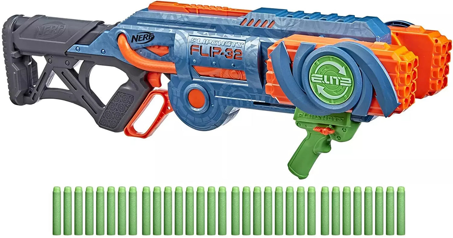 NERF Elite 2.0 Flipshots Flip-32 Blaster with 32 Dart Barrels That Flip to Doubl