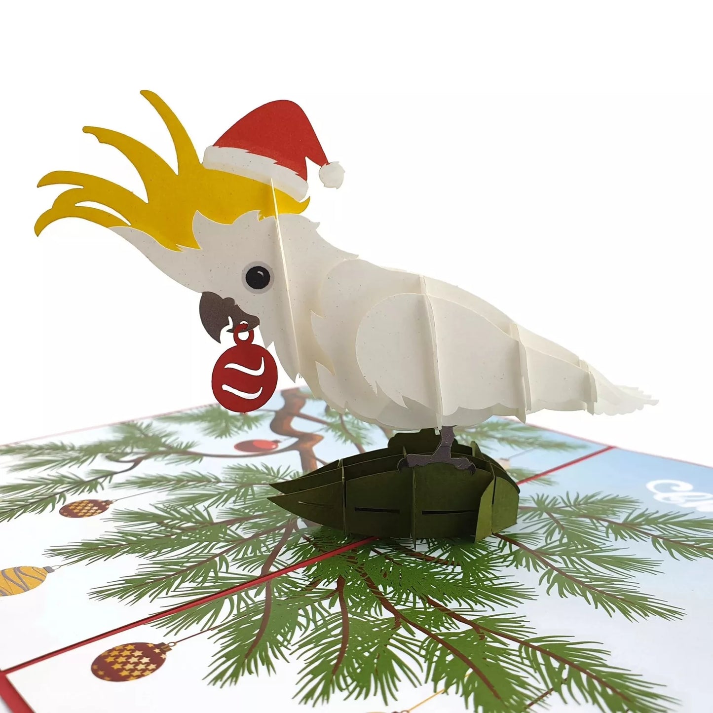 Christmas Cockatoo Pop Up Card AU