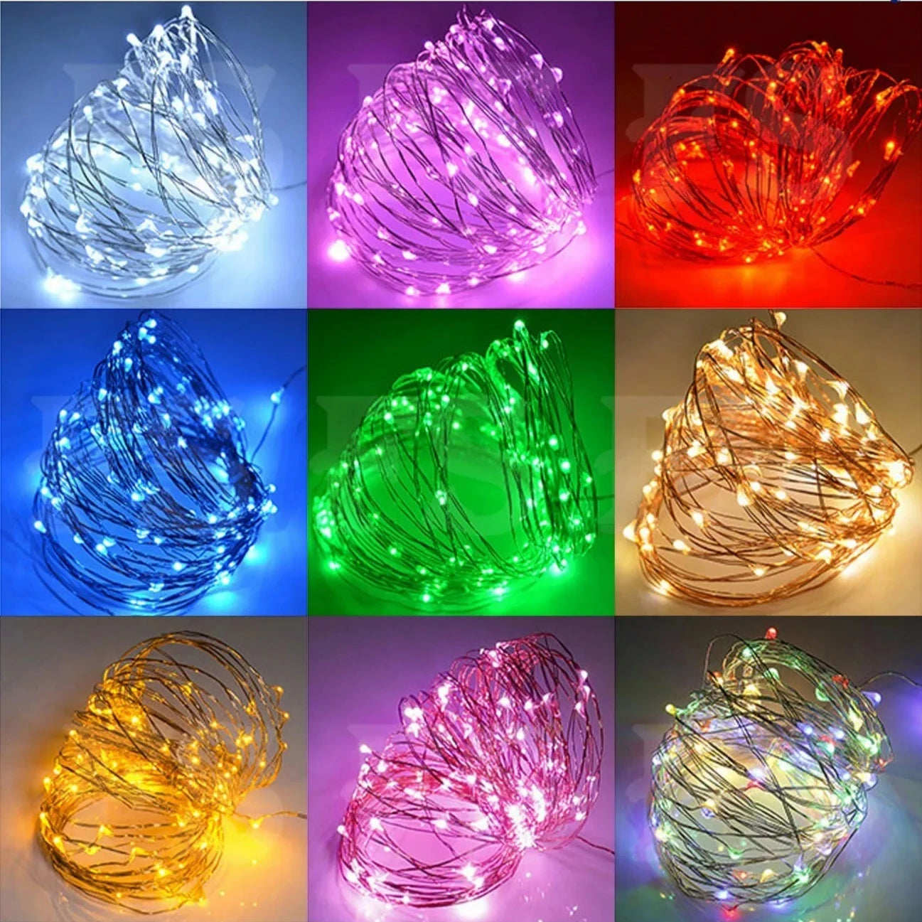 20-100 LED BATTERY POWERED STRING FAIRY LIGHTS COPPER WIRE WATERPROOF