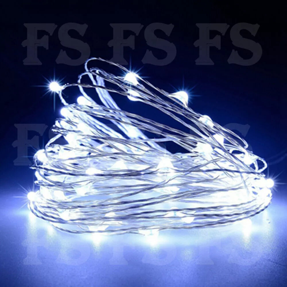 20-100 LED BATTERY POWERED STRING FAIRY LIGHTS COPPER WIRE WATERPROOF