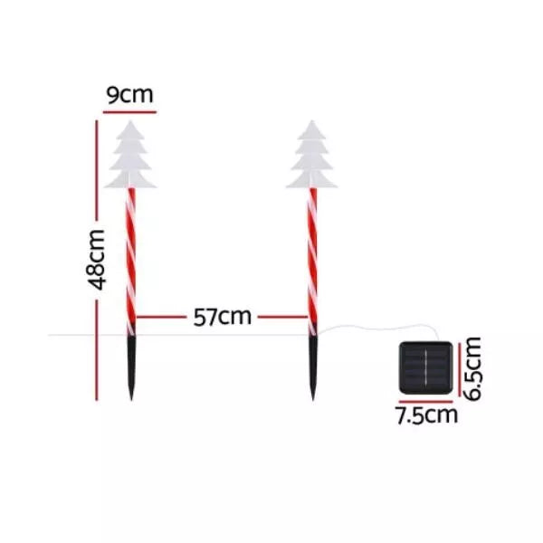 ingle Jollys 5 PCS Christmas Lights Path Ground Light Garden Decorations 25 LED