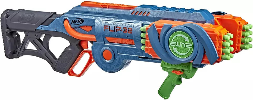 NERF Elite 2.0 Flipshots Flip-32 Blaster with 32 Dart Barrels That Flip to Doubl