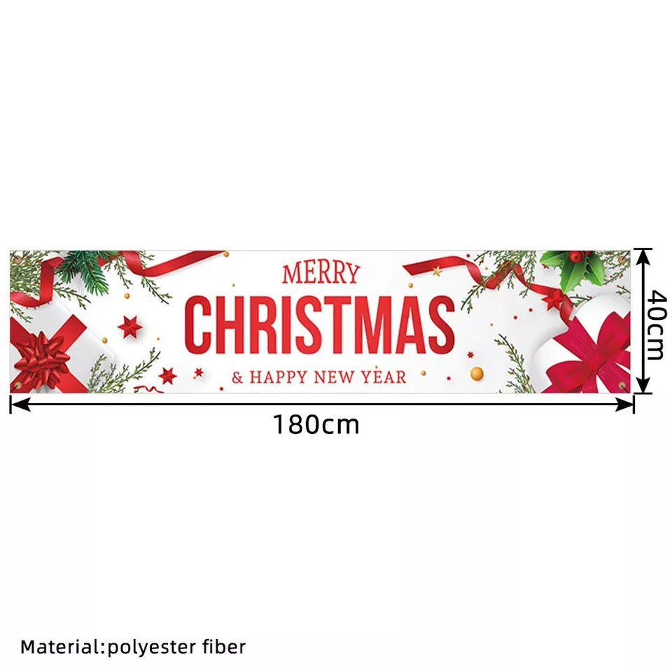 Large Merry Christmas Banner Sign Santa Xmas Outdoor Indoor Decoration Home AU