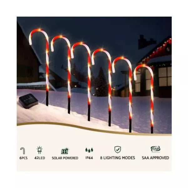 Jingle Jollys 6 PCS Christmas Lights Path Ground Light Garden Decorations 42 LED