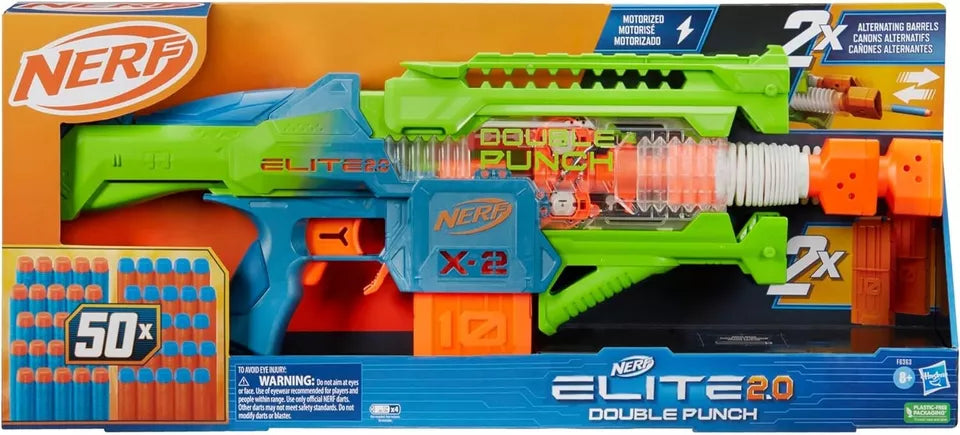 Nerf Elite 2.0 Double Punch Motorized Dart Blaster