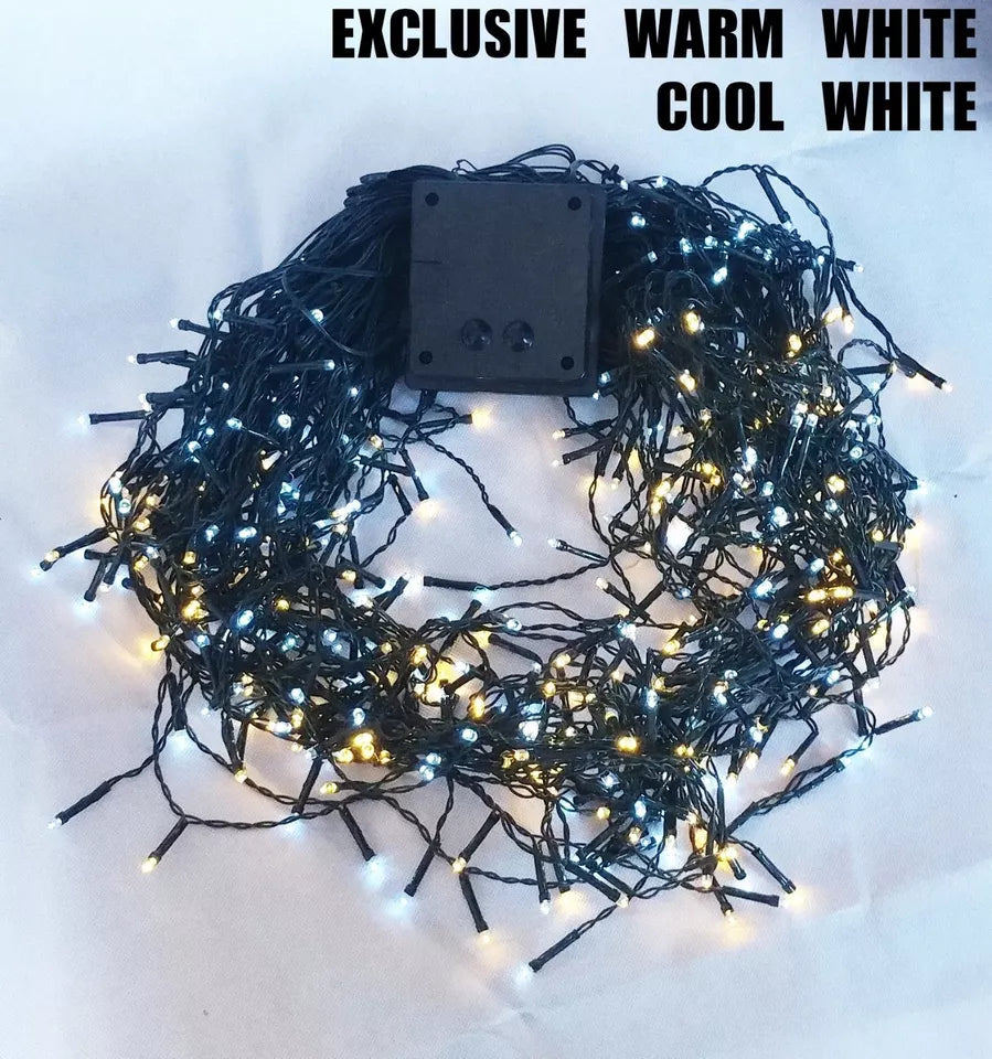 Solar LED Icicle String Lights 200-1000 LEDs 8 Function Garden Outdoor Christmas