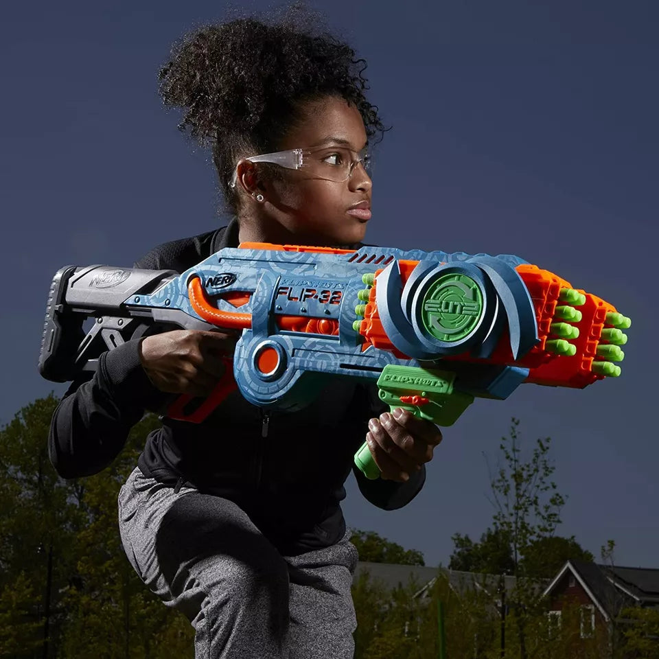 NERF Elite 2.0 Flipshots Flip-32 Blaster with 32 Dart Barrels That Flip to Doubl