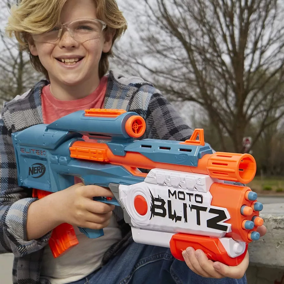 NERF Elite 2.0 Motoblitz Blaster with Scope, Motorized 10-Dart Blasting