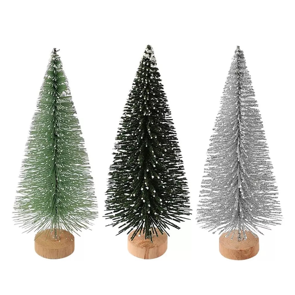 30Pcs Tabletop Artificial Small Mini Christmas Tree Xmas Table Desk Decoration