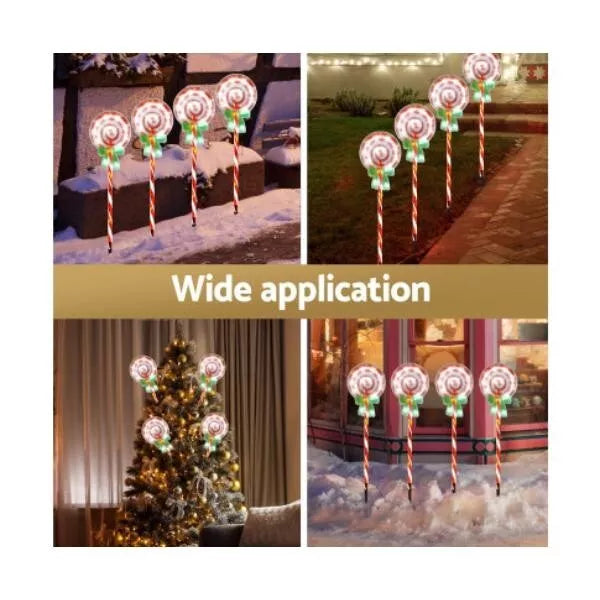 ingle Jollys 4 PCS Christmas Lights Path Ground Light Garden Decorations 68 LED