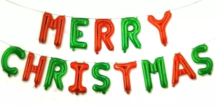 16inch Merry Christmas Foil Balloon Set Party Supplies Banner XMAS Decorations AU