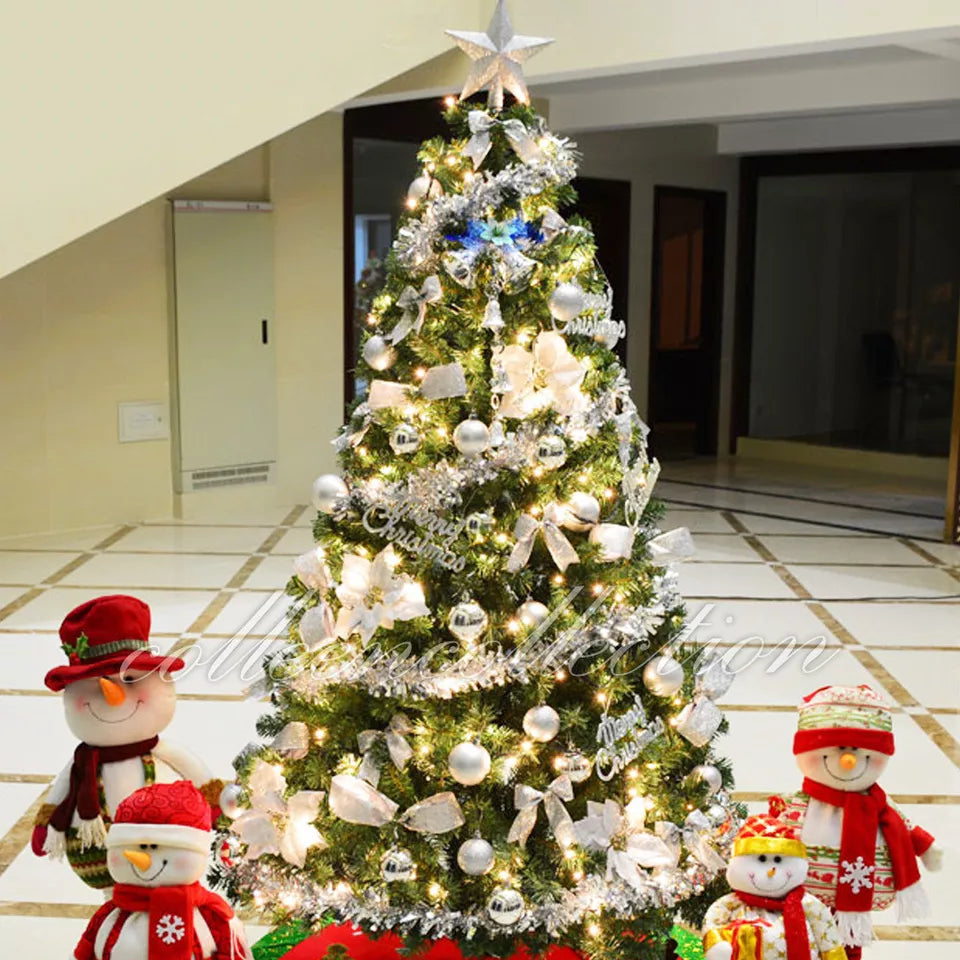 12x Bow Christmas Tree Handing Xmas Ornament Bowknot Party Wedding Decoration
