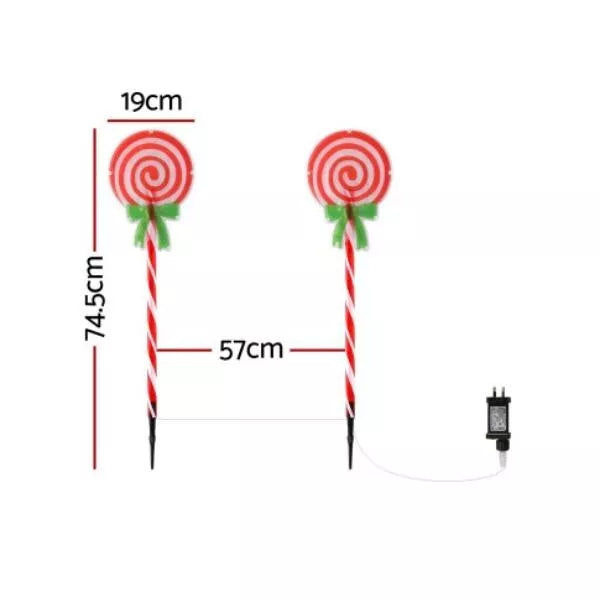 ingle Jollys 4 PCS Christmas Lights Path Ground Light Garden Decorations 68 LED