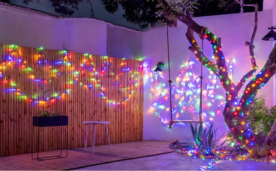 500LED 50M Multi-colored Solar Xmas Party Fairy Lights 8 Functions