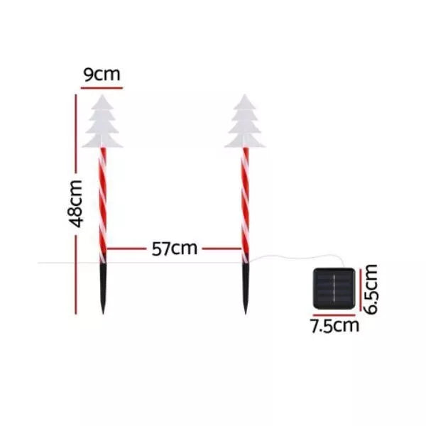 Jingle Jollys 6 PCS Christmas Lights Path Ground Light Garden Decorations 42 LED