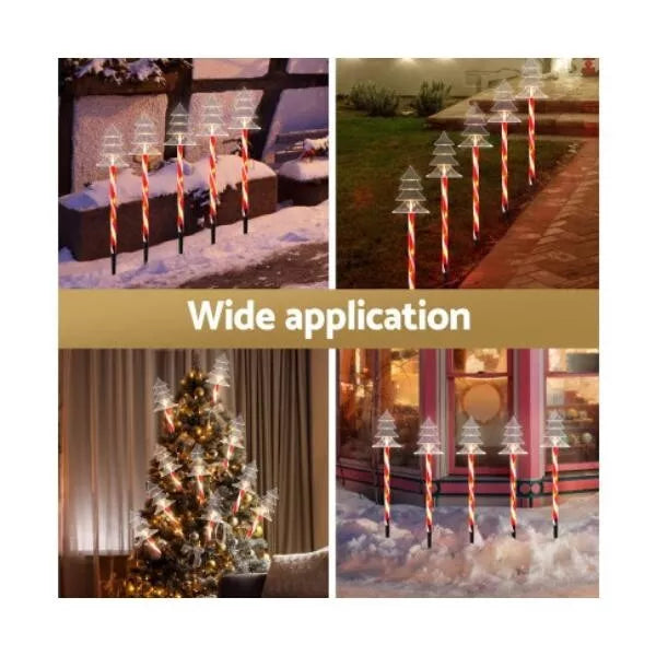ingle Jollys 5 PCS Christmas Lights Path Ground Light Garden Decorations 25 LED
