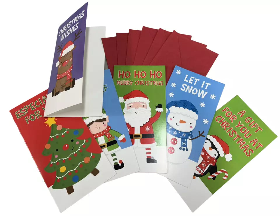 NEW Christmas Money Wallet & Envelope Gift Holder - 6 Designs, Cash Size AU