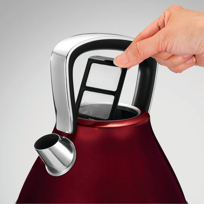 Morphy Richards 2200W Evoke 1.5L Pyramid Red Stainless Steel Kettle