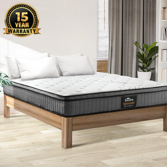 H&L Double Mattress Bed Spring Mattress 4D Mesh Fabric Euro Top Medium 22cm