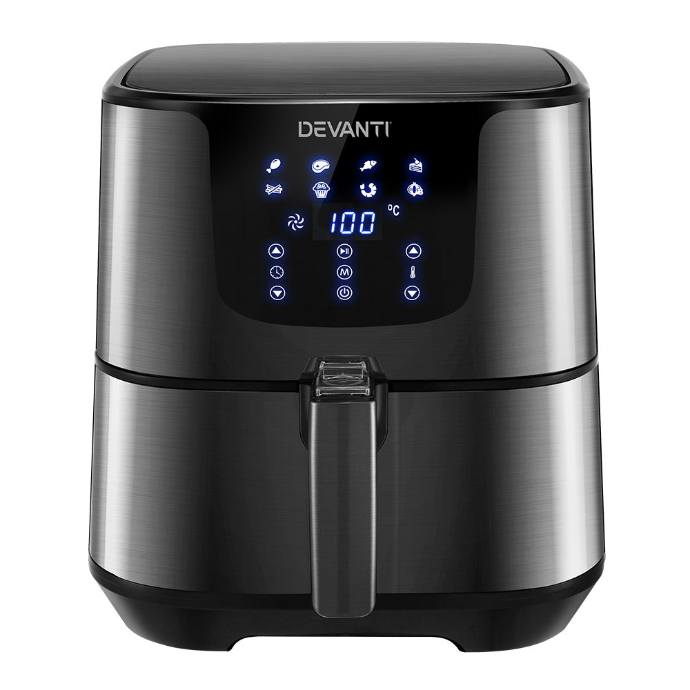 Air Fryer 7L Lcd Fryers Black