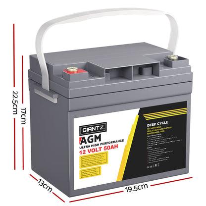 Agm Deep Cycle Battery 12V 9Ah Box Portable Solar Caravan Camping