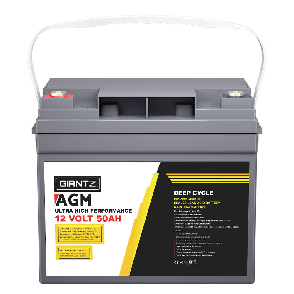 Agm Deep Cycle Battery 12V 25Ah Box Portable Solar Caravan Camping