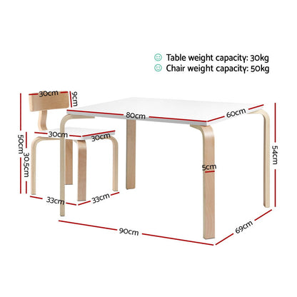 5Pcs Kids Table And Chairs Set Activity Toy Play Desk