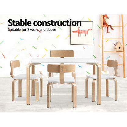 5Pcs Kids Table And Chairs Set Activity Toy Play Desk
