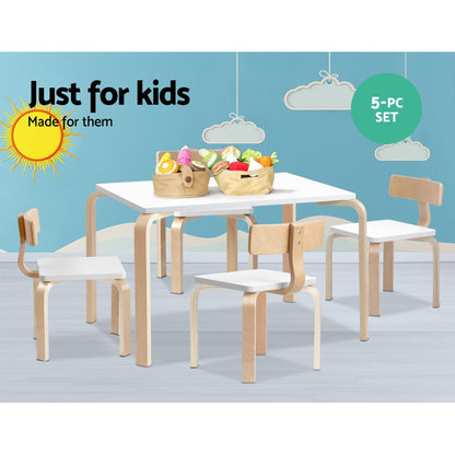 5Pcs Kids Table And Chairs Set Activity Toy Play Desk