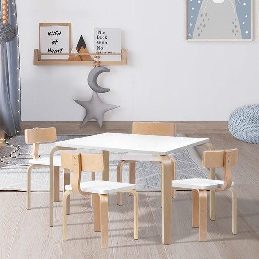 5Pcs Kids Table And Chairs Set Activity Toy Play Desk